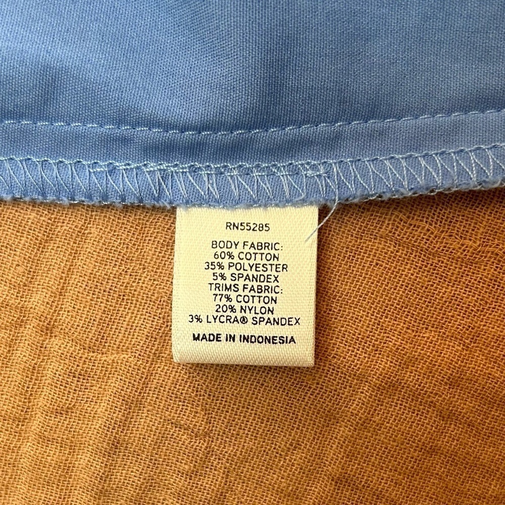 Express Design Studio Button Down Blue Long Sleev… - image 8